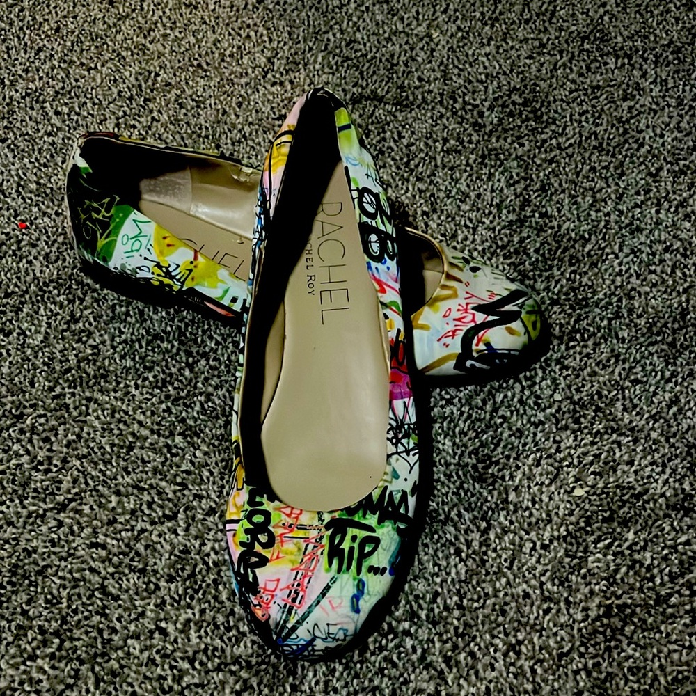 Rachel Roy women’s Graffiti Flats, size 7M